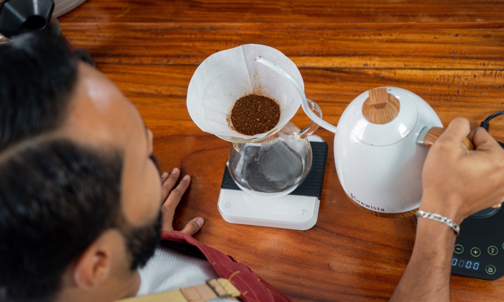 Preparación de café filtrado